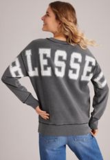 Blessed Heart And Back Graphic Sweatshirt, C2688, small