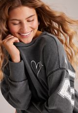 Blessed Heart And Back Graphic Sweatshirt, C2688, small