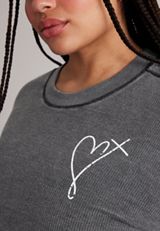 Plus Size Blessed Heart And Back Graphic Sweatshirt, C2688, small