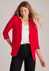 Versa 3/4 Sleeve Open Front Blazer, C1631, small
