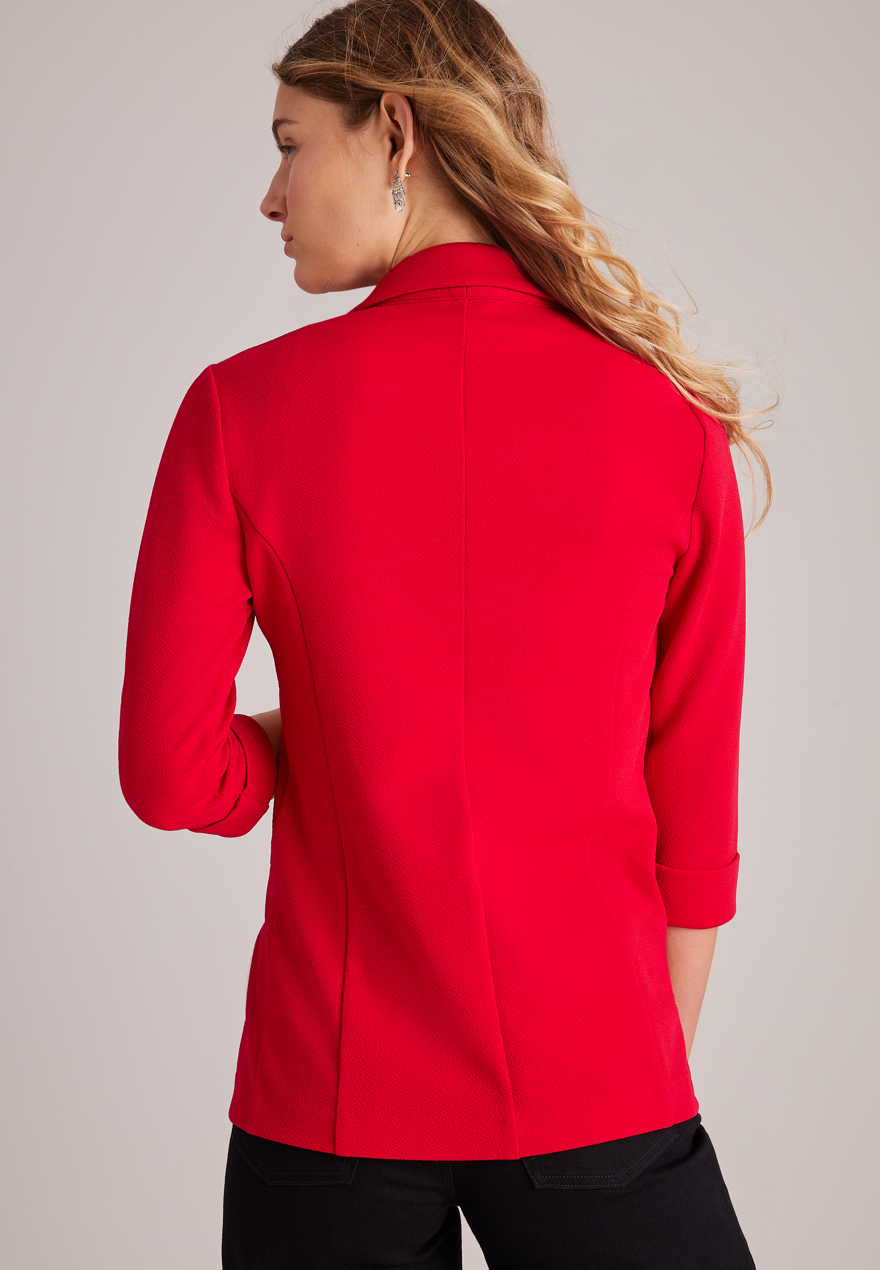 Versa 3/4 Sleeve Open Front Blazer, C1631, large