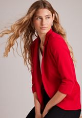 Versa 3/4 Sleeve Open Front Blazer, C1631, small