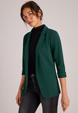Versa 3/4 Sleeve Open Front Blazer, C7147, small