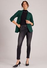 Versa 3/4 Sleeve Open Front Blazer, C7147, small