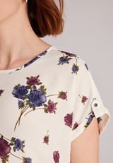Delton Zipper Back Floral Blouse, C1524, small