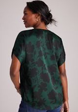 Floral V Neck Blouse, C5273, small
