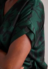 Floral V Neck Blouse, C5273, small
