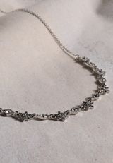 Silver Snowflake Necklace, C431, small