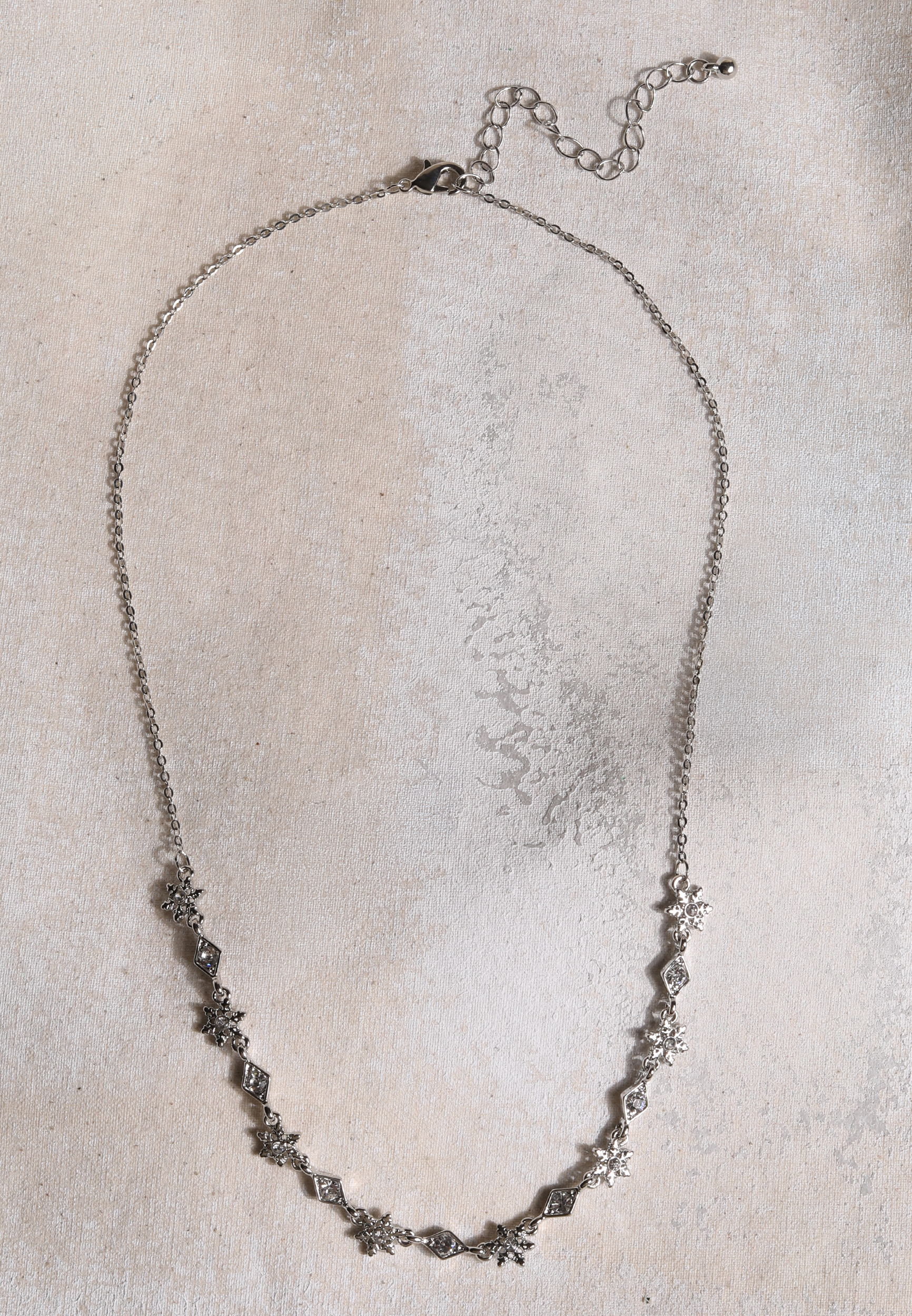 Silver Snowflake Necklace, C431, large