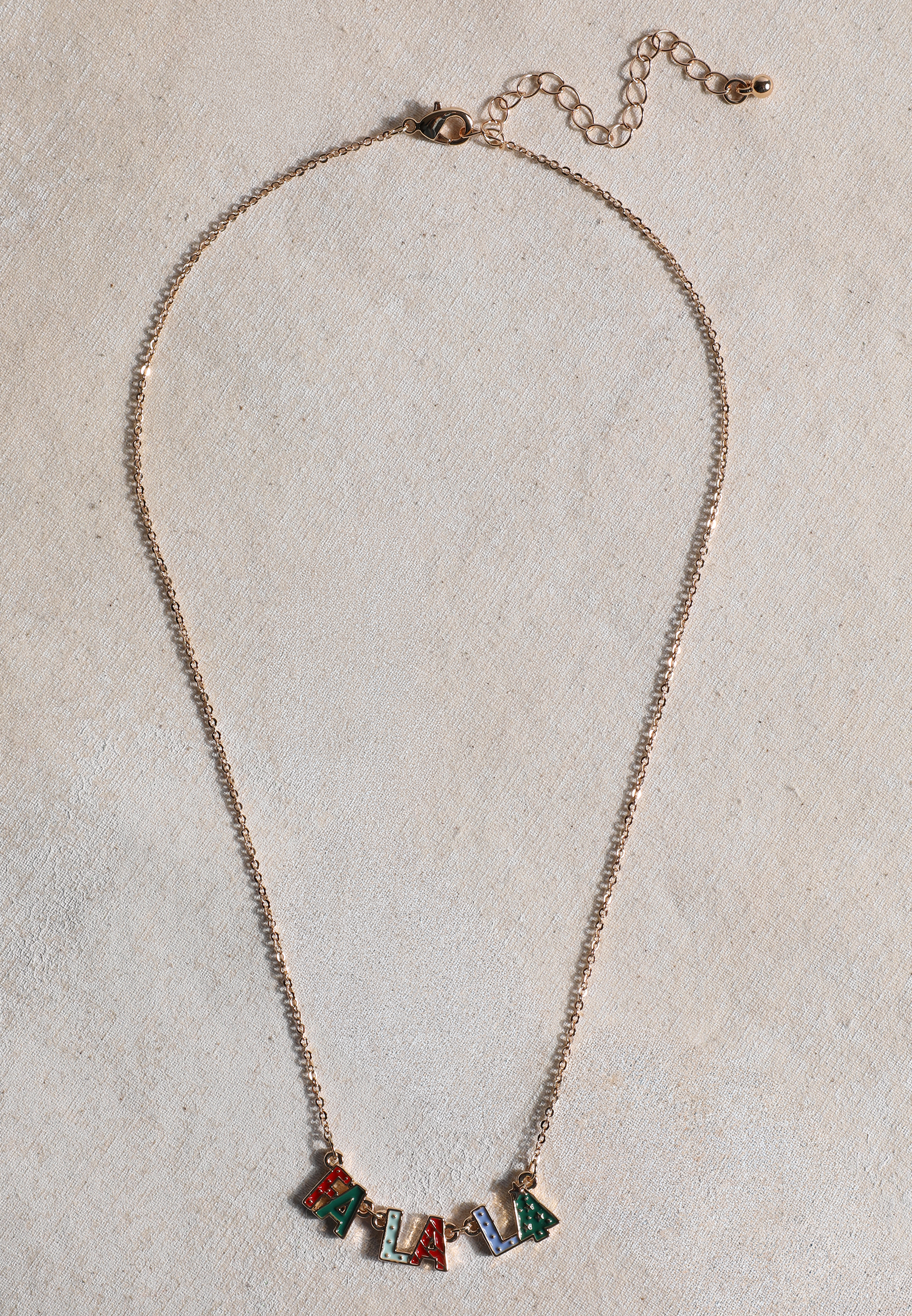 Gold Fa La La Charm Necklace, C605, large