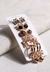 Gold Holiday Mixed Earring Set, C605, small