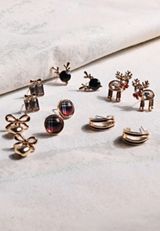 Gold Holiday Mixed Earring Set, C605, small
