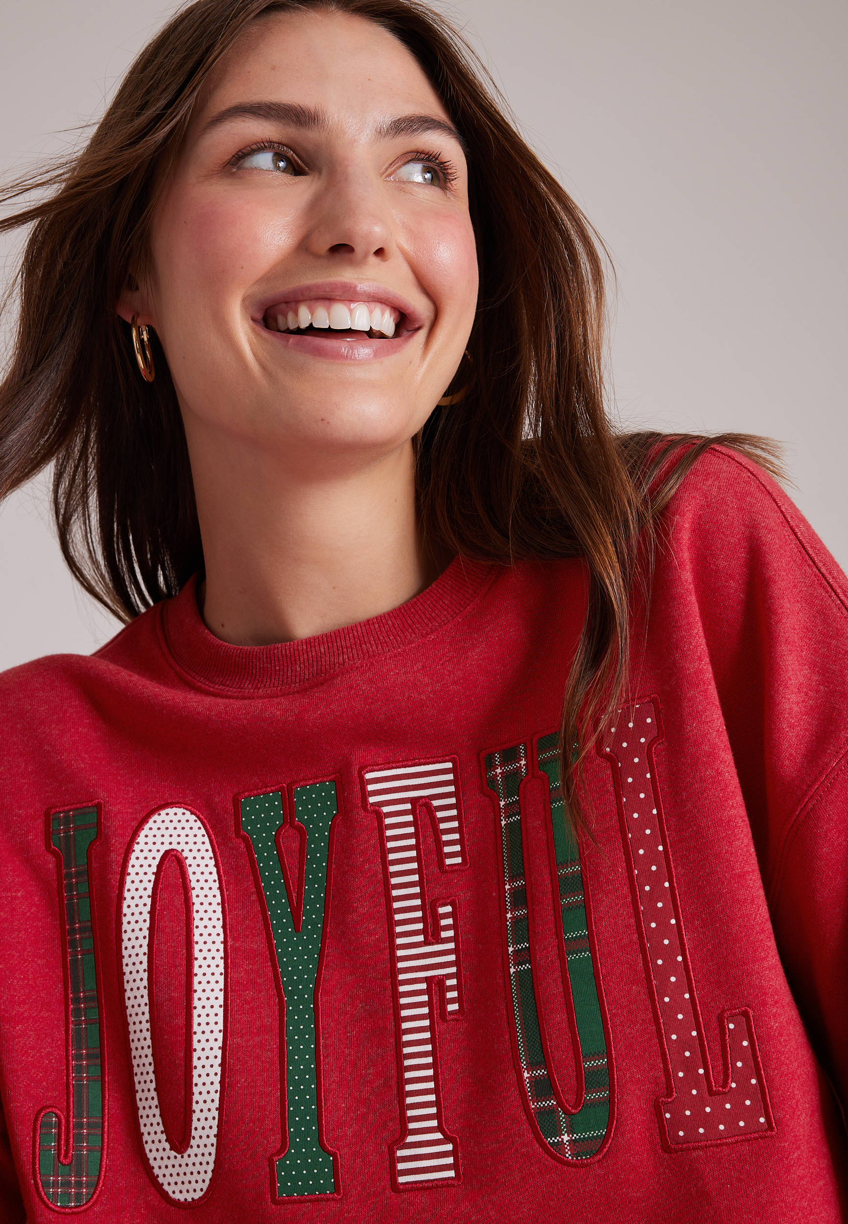 Joyful Crewneck Sweatshirt, C7040, large