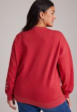 Plus Size Joyful Crewneck Sweatshirt, C7040, small