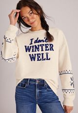 I Don't Winter Well Chenille Graphic Sweatshirt, C3363, small