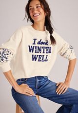 I Don't Winter Well Chenille Graphic Sweatshirt, C3363, small