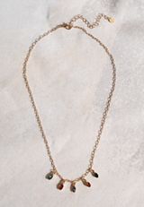 Gold Holiday Light Bulb Necklace, C605, small