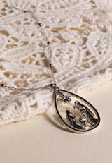 Silver Nativity Pendant Necklace, C431, small