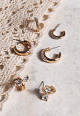 Holiday Leopard Snowman Stud Earrings, C605, small