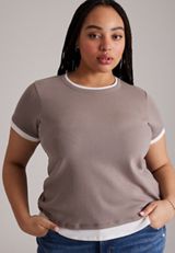 Plus Size 24/7 Twofer Tee, SATELITE, small