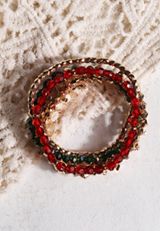 Holiday Gingerbread Charm Stretch Bracelet Set, C1524, small