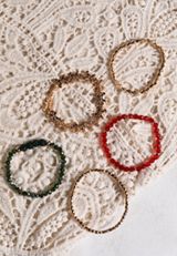 Holiday Gingerbread Charm Stretch Bracelet Set, C1524, small