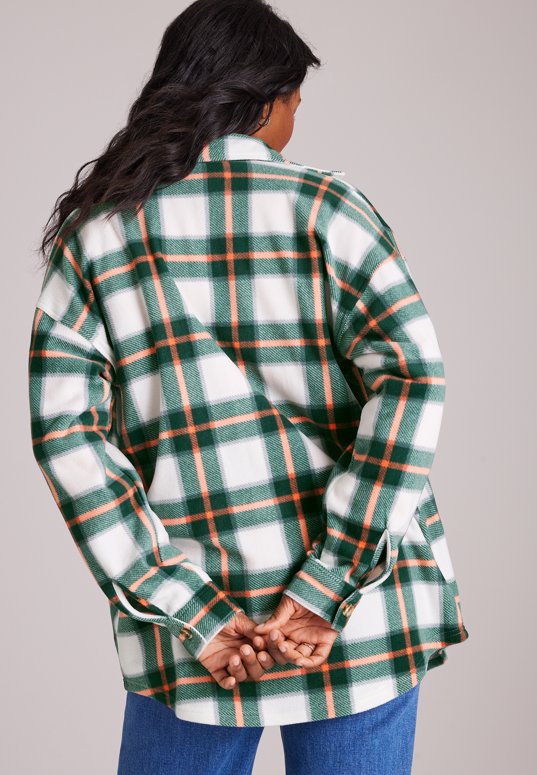 Wilder Plaid Fleece Shacket, C5273, large