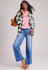 Wilder Plaid Fleece Shacket, C5273, small