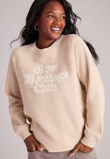 Slow Mornings Club Sweatshirt, AMPHORA, small