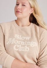 Plus Size Slow Mornings Club Sweatshirt, AMPHORA, small