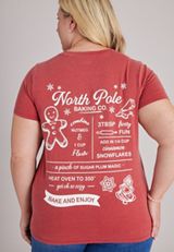 Plus Size North Pole Baking Co. Holiday Relaxed Fit Graphic Tee, C5006, small