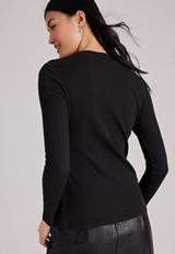 Mesh Yoke Twist Bodice Mock Neck Top, C106, small