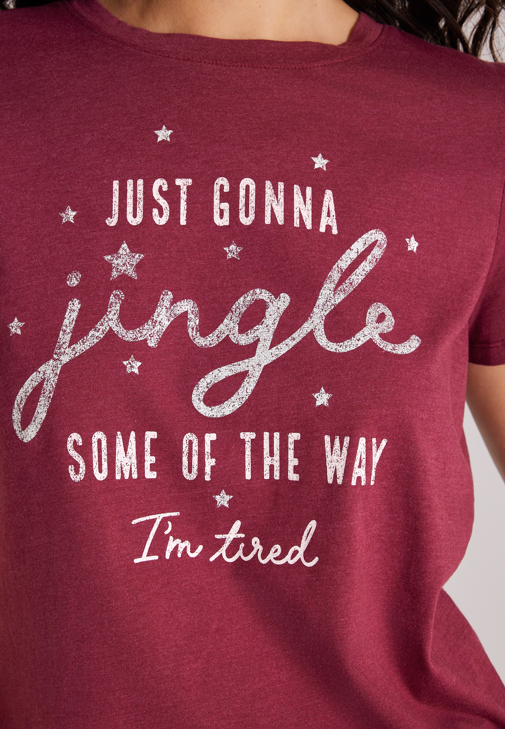 Jingle Some Of The Way I'm Tired Relaxed Fit Graphic Tee, C1676, large