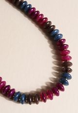 Multi Colored Beaded Disc Necklace, C1524, small