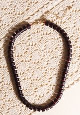Purple And Red Plum Beaded Necklace, C9028, small