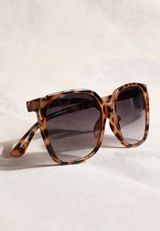 Oversized Tortoiseshell Square Sunglasses, C920, small