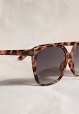Oversized Tortoiseshell Square Sunglasses, C920, small