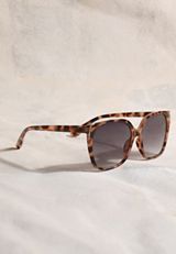 Oversized Tortoiseshell Square Sunglasses, C920, small