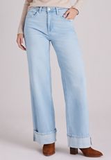 Flying Monkey™ Super High Rise Cuffed Relaxed Wide Leg Jean, C2806, small