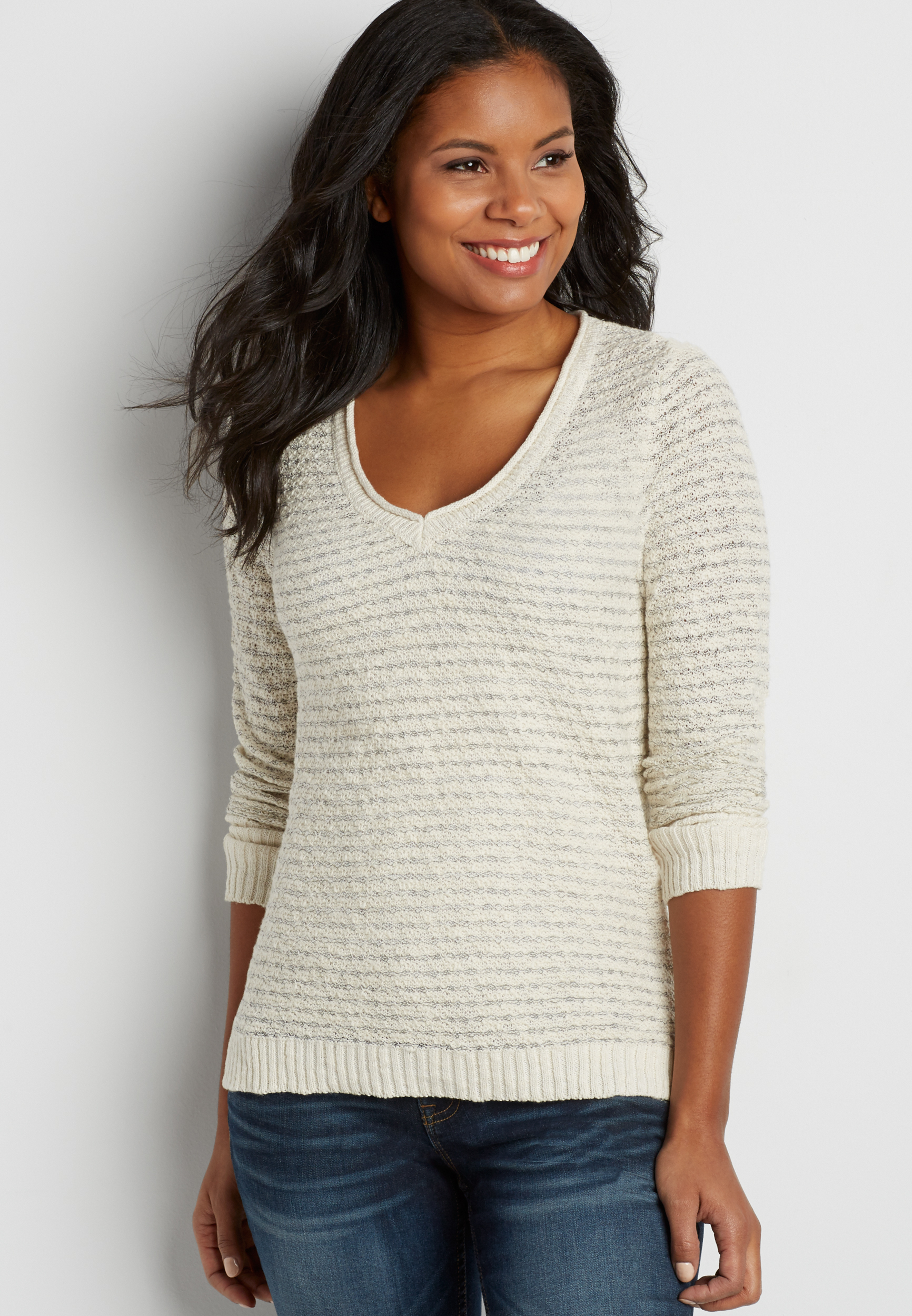 lightweight striped pullover sweater | maurices