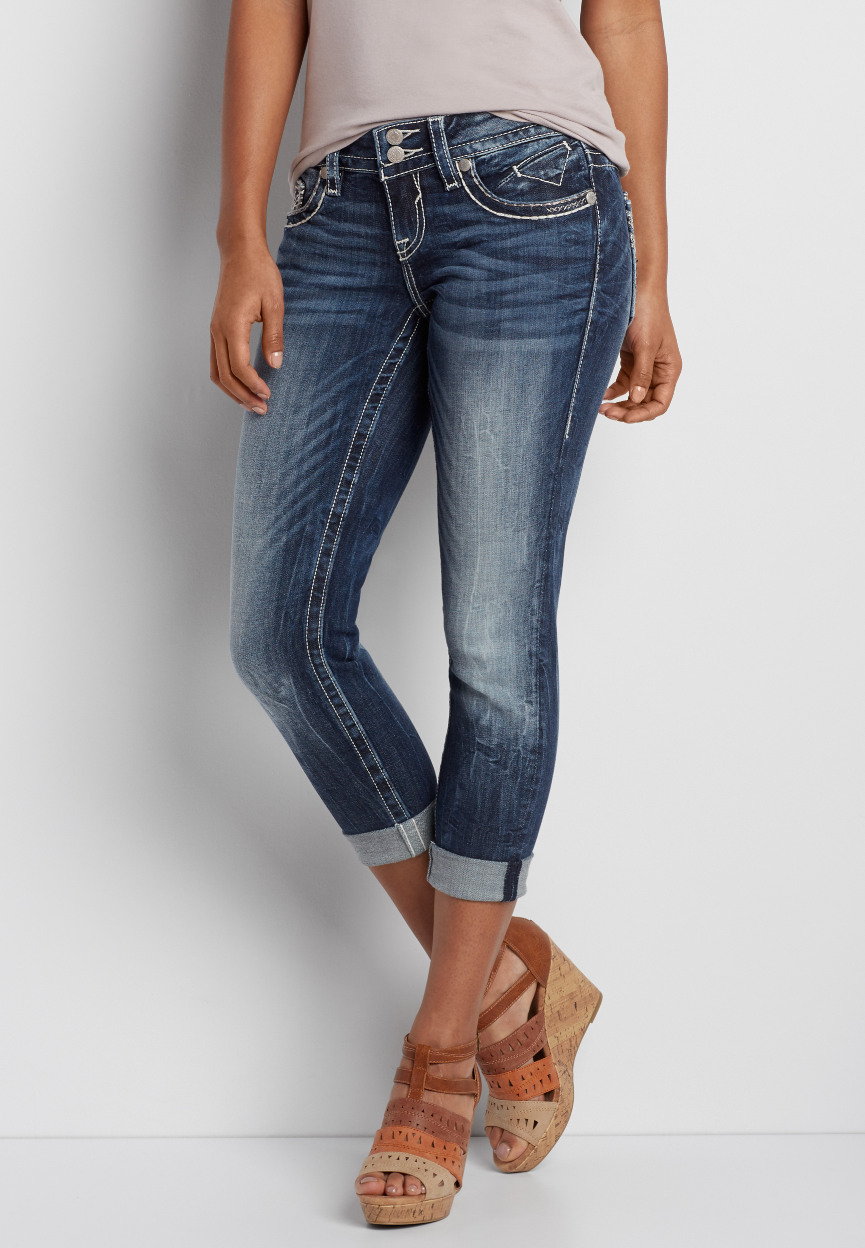 Jeans Skinny Vigoss Taille 3 - Poches Arrière Brodées - État Très Bon