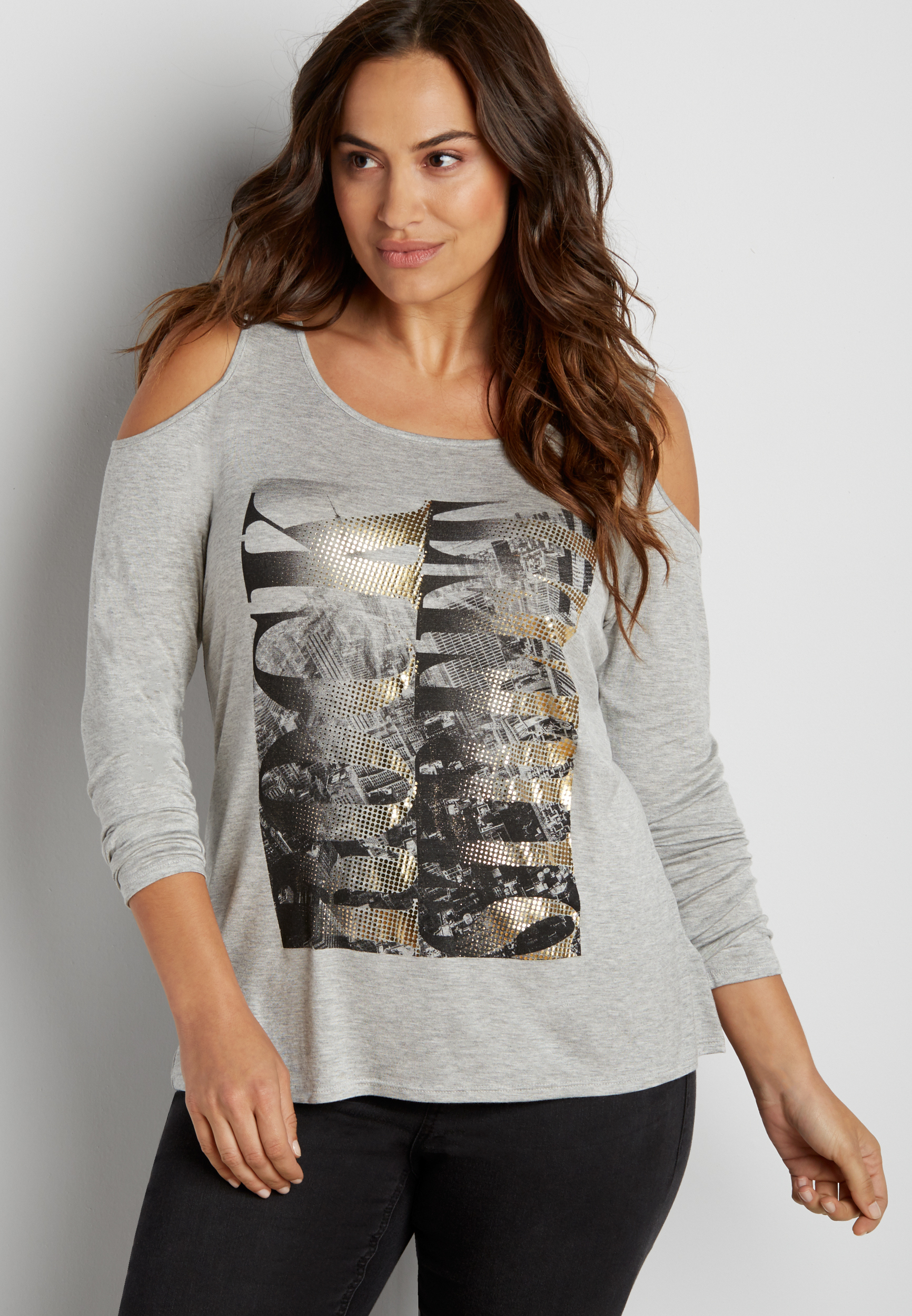 plus size tee with rock street graphic | maurices
