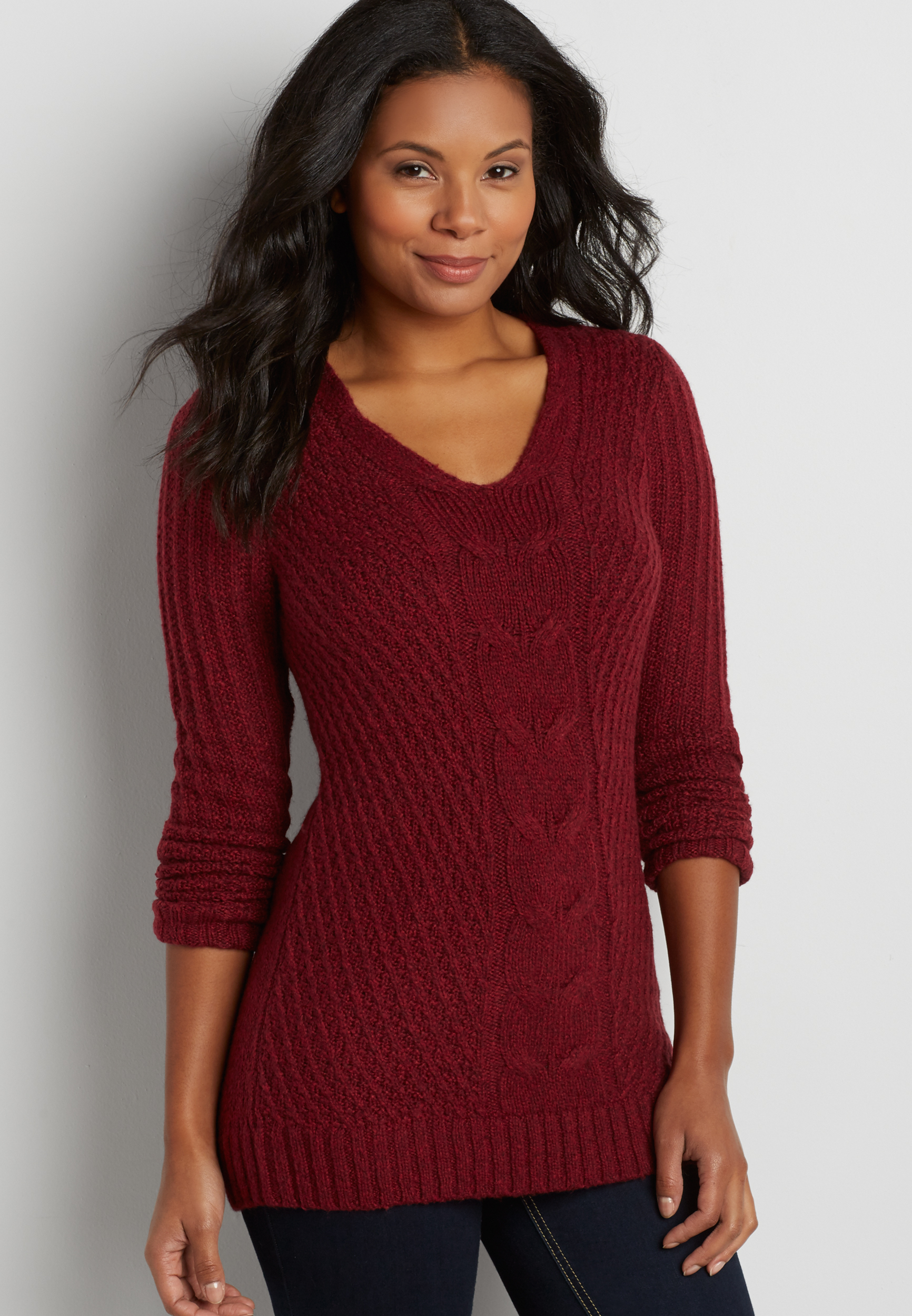 cable knit tunic sweater | maurices