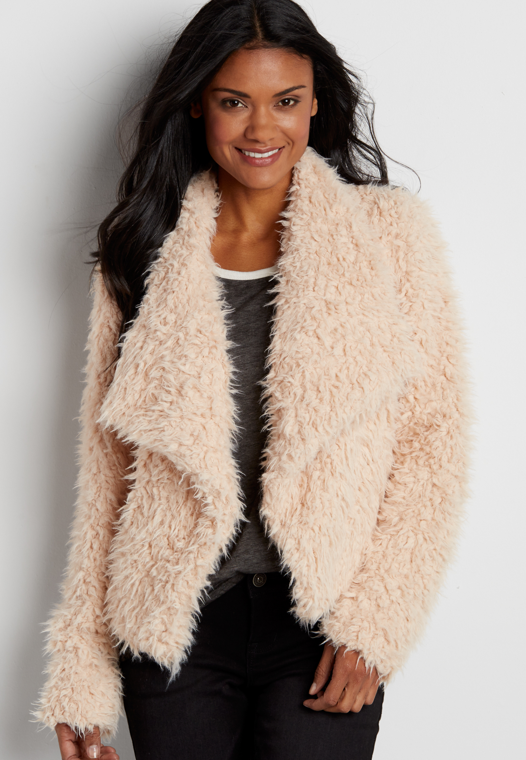 ultra soft faux sherpa jacket | maurices