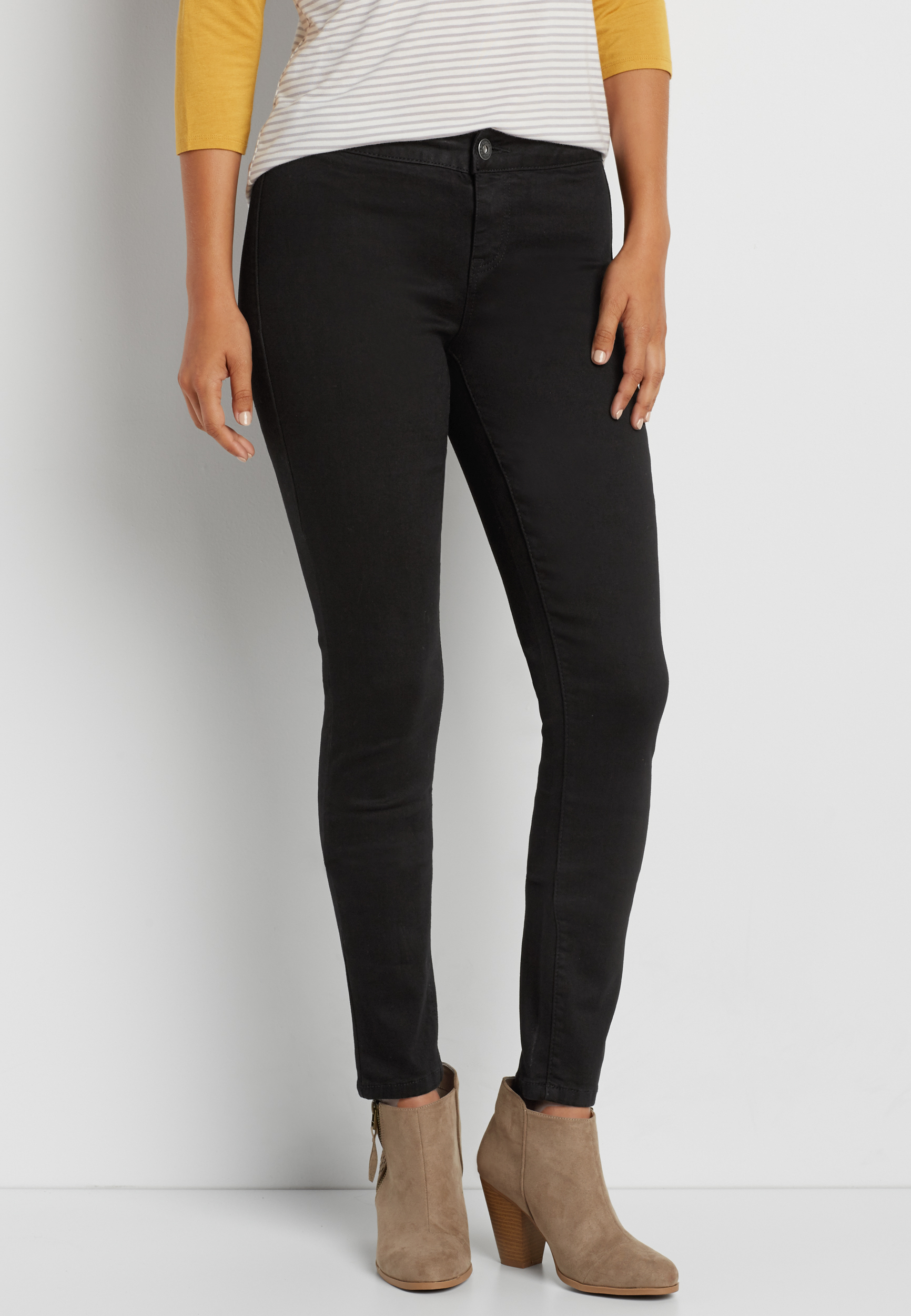 DenimFlex™ black jegging with no front pockets | maurices