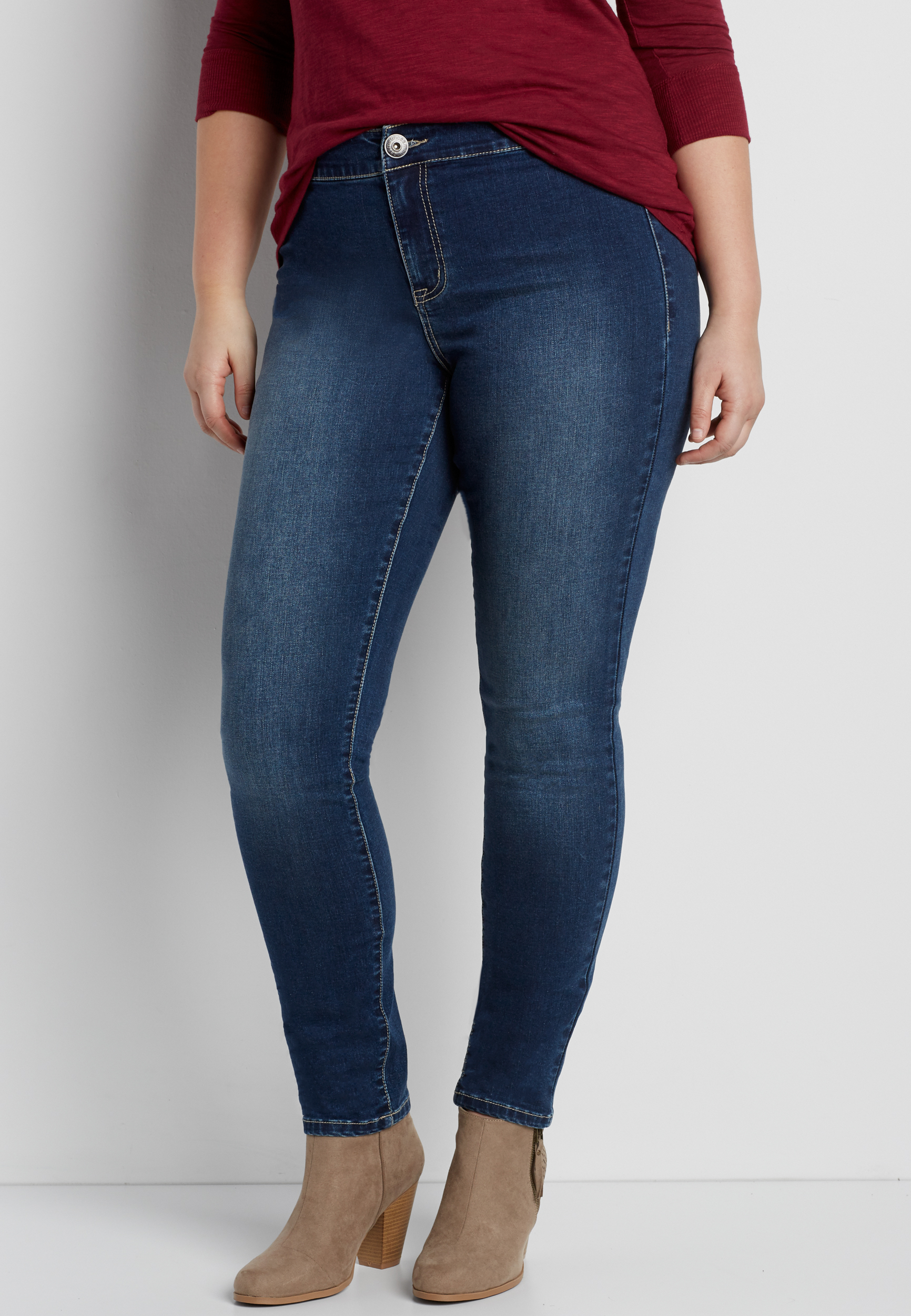 Denimflex™ Plus Size Jegging In Dark Wash With No Front Pockets Maurices 