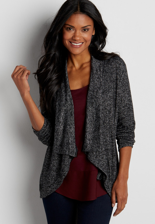 ultra soft drape front cardigan | maurices