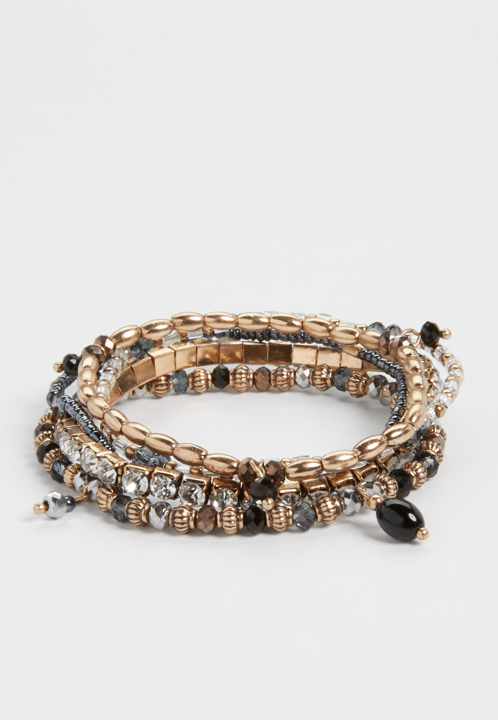 bead and rhinestone stretch bracelet set maurices