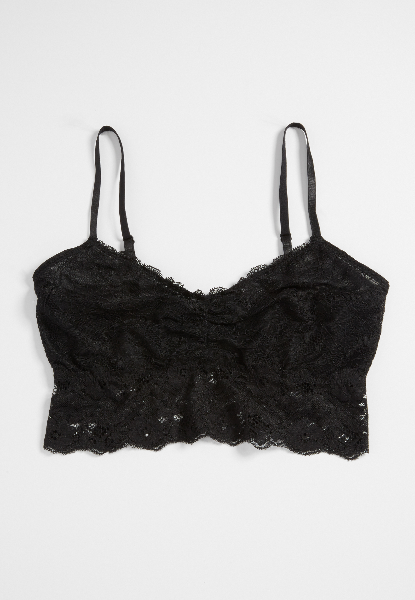 lacy bralette in black | maurices
