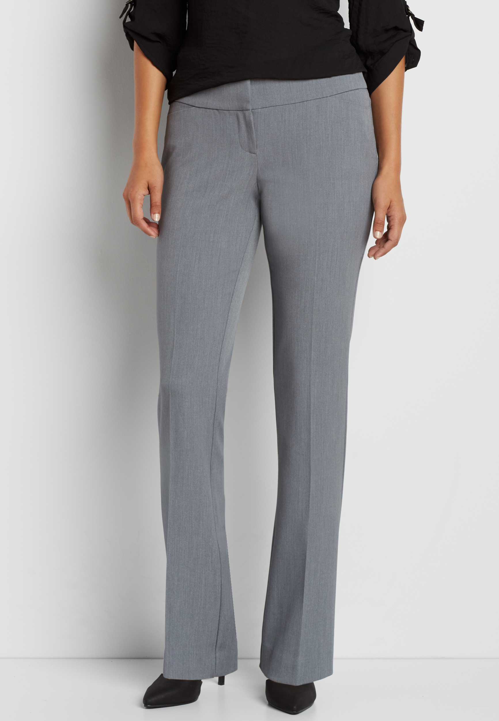 gray bootcut pants